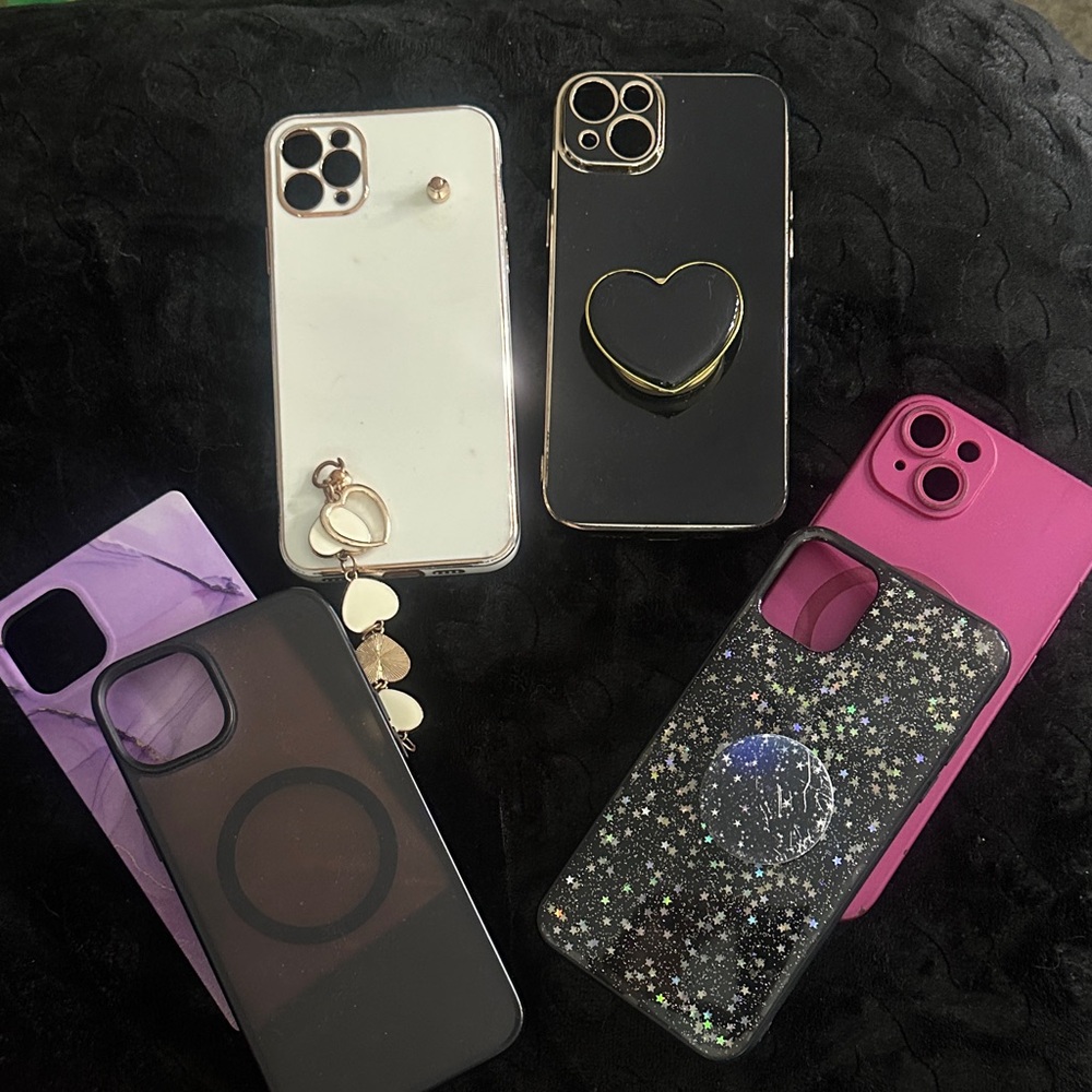 Stylish Black and Pink Phone Cases